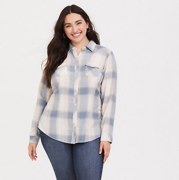 torrid Tops - Torrid Plaid Button Down Shirt